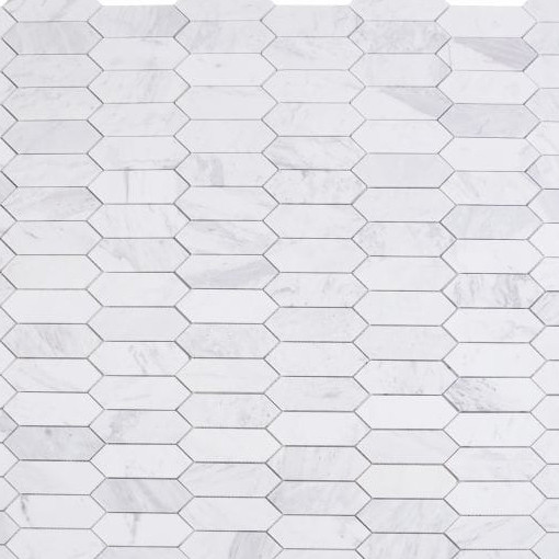 Elongated Hex White